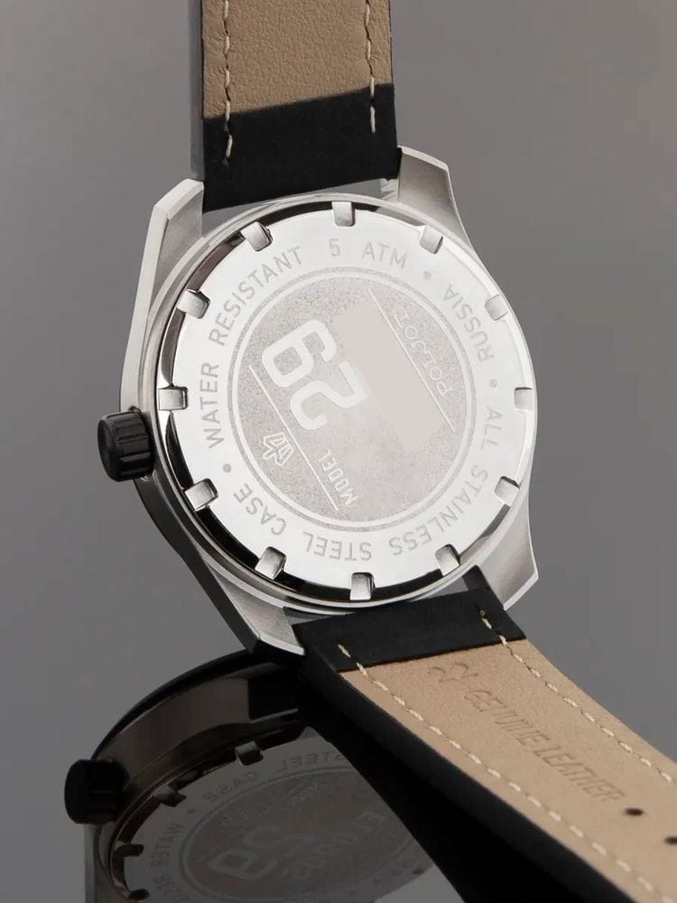 Полет Полет Эльбрус VD55.291235, эльбрус россия мужские часы на браслете кожаный боковой вид