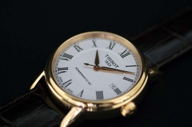 Tissot Tissot Carson Powermatic 80 T085.407.36.013.00, t-classic швейцария мужские часы на браслете кожаный боковой вид