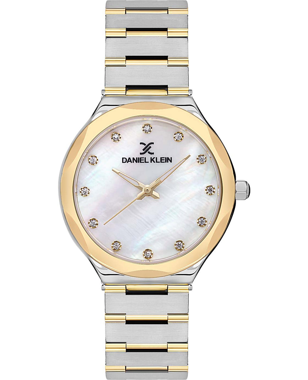 Daniel Klein Daniel Klein ACP DK.1.13596-3  DK.1.13596-3 кварцевые женские часы перламутровый циферблат, браслет нержавеющая сталь с ip-покрытием — вид спереди