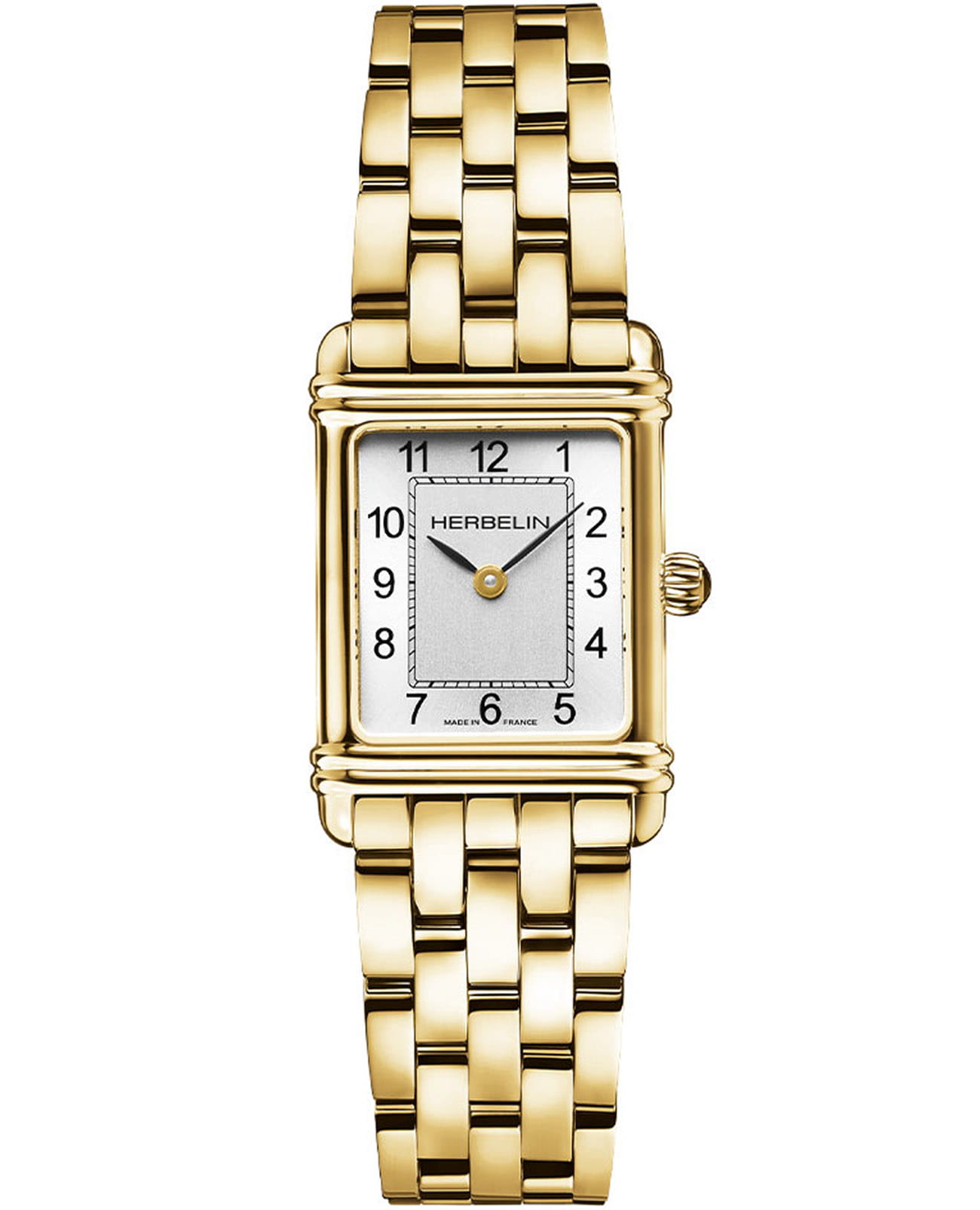 Herbelin Herbelin Art Deco 17478BP22  17478BP22 кварцевые женские часы серый циферблат, браслет нержавеющая сталь с pvd-покрытием — вид спереди