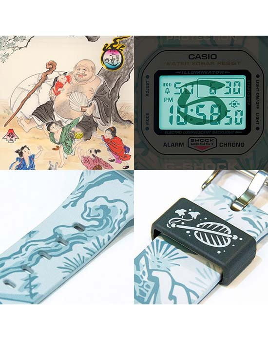 Casio Casio G-Shock DW-5600SLG-7D, g-shock япония мужские часы на браслете пластик боковой вид