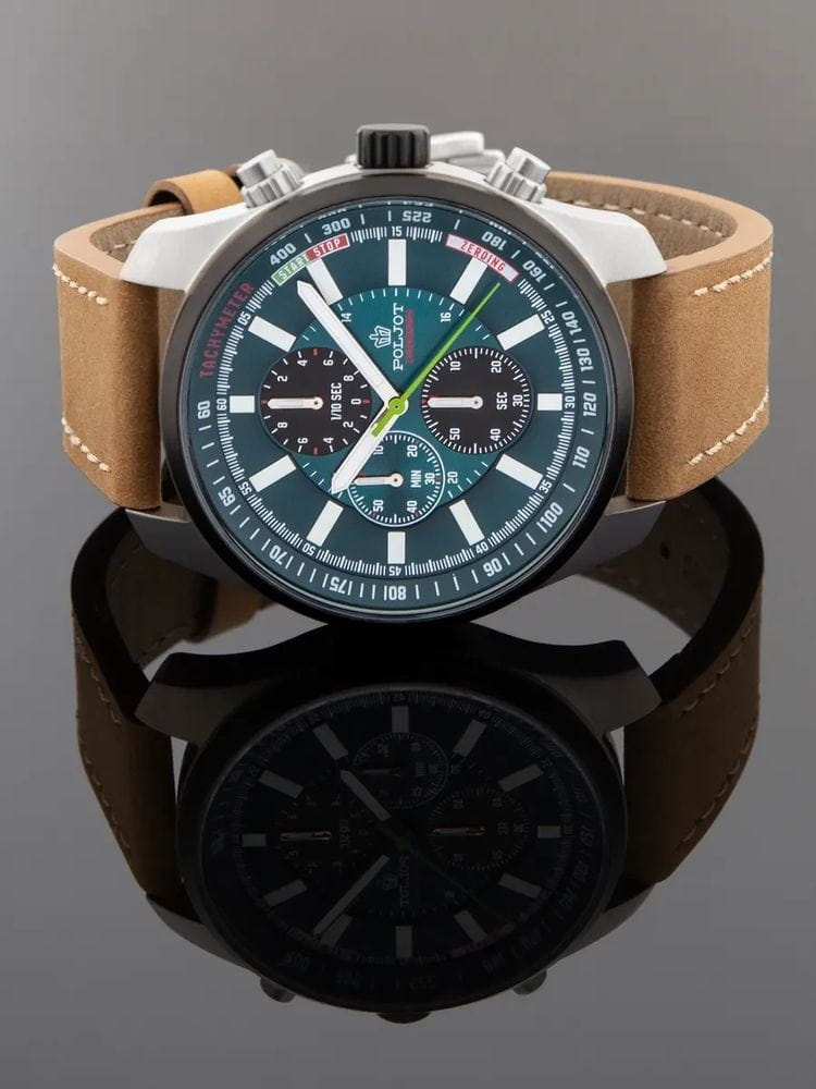 Полет Полет Эльбрус VD55.291236, эльбрус россия мужские часы на браслете кожаный боковой вид