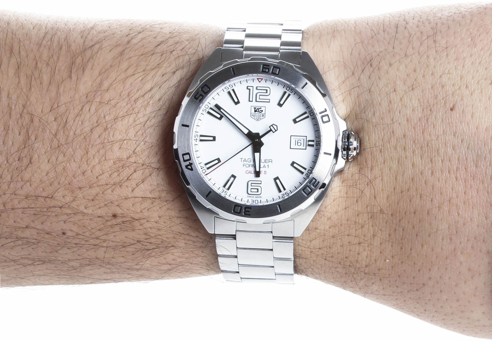 TAG Heuer TAG Heuer Formula 1 WAZ2114.BA0875 мужские часы белый циферблат на запястье