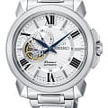Seiko Seiko SSA369J1  SSA369J1 механические мужские часы  серебристый циферблат, браслет нержавеющая сталь — вид спереди