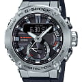 Casio Casio G-Shock GST-B200-1A GST G-Steel GST-B200-1A электронные мужские часы  черный циферблат, браслет пластик — вид спереди