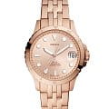 Fossil Fossil Carlie  ES4748  ES4748 кварцевые женские часы  золотой циферблат, браслет сталь с ip покрытием — вид спереди