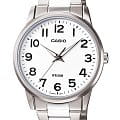 Casio Casio MTP-1303PD-7B  MTP-1303PD-7B кварцевые мужские часы  белый циферблат, браслет нержавеющая сталь — вид спереди