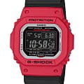 Casio Casio G-Shock GW-M5610RB-4  GW-M5610RB-4ER электронные мужские часы  черный циферблат, браслет пластик — вид спереди