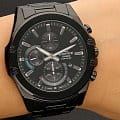 Casio Casio Edifice EFR-S567DC-1AVUDF (EFR-S567DC-1A) кварцевые мужские часы часы, крупный план черный циферблат