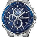 Casio Casio Edifice EFR-547D-2A EFR EFR-547D-2A кварцевые мужские часы  синий циферблат, браслет нержавеющая сталь — вид спереди