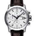 Tissot Tissot PRC 200 Automatic Chronograph T055.427.16.017.00 PRC 200 T0554271601700 механические мужские часы  белый циферблат, браслет кожаный — вид спереди