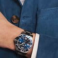 Longines Longines HydroConquest L3.841.4.96.6 мужские часы синий циферблат на запястье