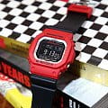Casio Casio G-Shock GW-M5610RB-4 электронные мужские часы часы, крупный план черный циферблат