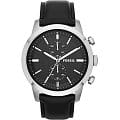 Fossil Fossil Bannon  FS4866  FS4866 кварцевые мужские часы черный циферблат, браслет кожа + текстиль — вид спереди