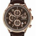 Нестеров Нестеров H059552-15BR  H059552-15BR кварцевые мужские часы  коричневый циферблат, браслет кожаный — вид спереди