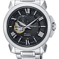 Seiko Seiko SSA371J1  SSA371J1 механические мужские часы  черный циферблат, браслет нержавеющая сталь — вид спереди