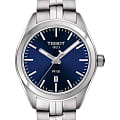 Tissot Tissot PR 100 Lady T101.210.11.041.00 PR 100 T1012101104100 кварцевые женские часы  синий циферблат, браслет нержавеющая сталь — вид спереди