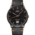 Mido Mido Commander Big Date M021.626.36.051.01  M0216263605101 механические мужские часы  черный циферблат, браслет кожаный — вид спереди