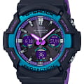 Casio Casio G-Shock GAW-100BL-1A  GAW-100BL-1AER электронные мужские часы  черный циферблат, браслет пластик — вид спереди