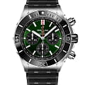 Breitling Breitling Super Chronomat B01 44 AB0136251L1S1  AB0136251L1S1 механические мужские часы зеленый циферблат, браслет каучук — вид спереди