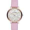 Emporio Armani Emporio Armani AR11130  AR11130 кварцевые женские часы  серебристый циферблат, браслет кожаный — вид спереди