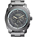 Fossil Fossil Machine FS5172  FS5172 кварцевые мужские часы серый циферблат, браслет сталь c pvd покрытием — вид спереди