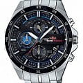 Casio Casio Edifice EFR-556TR-1A EFR-556 EFR-556TR-1A кварцевые мужские часы  черный циферблат, браслет нержавеющая сталь — вид спереди
