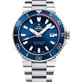 Swiss Military by Chrono Swiss Military by Chrono Automatic Dive SMA34086.02  SMA34086.02 механические мужские часы  синий циферблат, браслет нержавеющая сталь — вид спереди