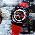 Casio Casio G-Shock GA-110RB-1A электронные мужские часы часы, крупный план черный циферблат