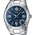 Casio Casio Edifice EF-125D-2A EF EF-125D-2AVEG кварцевые мужские часы  синий циферблат, браслет нержавеющая сталь — вид спереди