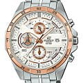 Casio Casio Edifice EFR-556DB-7A EFR-556 EFR-556DB-7A кварцевые мужские часы  белый циферблат, браслет нержавеющая сталь — вид спереди