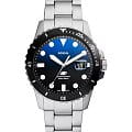 Fossil Fossil Blue FS6038  FS6038 кварцевые мужские часы синий циферблат, браслет нержавеющая сталь — вид спереди