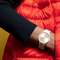 Rado Rado True Thinline Le Corbusier R27090602 кварцевые женские часы часы крупный план бежевый циферблата