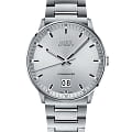 Mido Mido Commander Big Date M021.626.11.031.00  M0216261103100 механические мужские часы  серебристый циферблат, браслет нержавеющая сталь — вид спереди