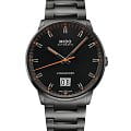 Mido Mido Commander Big Date M021.626.33.051.00  M0216263305100 механические мужские часы  черный циферблат, браслет нержавеющая сталь — вид спереди