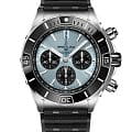 Breitling Breitling Super Chronomat B01 44 PB0136251C1S1  PB0136251C1S1 механические мужские часы голубой циферблат, браслет каучук — вид спереди
