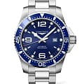 Longines Longines HydroConquest L3.841.4.96.6  L38414966 механические мужские часы  синий циферблат, браслет нержавеющая сталь — вид спереди