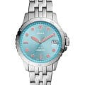 Fossil Fossil FB-01  ES4742  ES4742 кварцевые женские часы  голубой циферблат, браслет нержавеющая сталь — вид спереди
