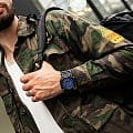 Casio Casio G-Shock Virtual Blue GA-900VB-1AER электронные мужские часы часы, крупный план синий циферблат