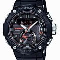 Casio Casio G-Shock GST-B200B-1A GST G-Steel GST-B200B-1A электронные мужские часы  черный циферблат, браслет пластик — вид спереди