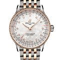 Breitling Breitling Navitimer Automatic 36 U17327211A1U1  U17327211A1U1 механические мужские часы перламутровый циферблат, браслет нержавеющая сталь + золото 18к — вид спереди