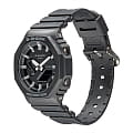 Casio Casio G-Shock GA-2100-1ADR (GA-2100-1A) электронные мужские часы часы, крупный план черный циферблат