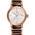 Rado Rado Centrix R30183774  R30183774 механические женские часы серебристый циферблат, браслет сталь + pvd + керамика — вид спереди