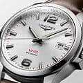 Longines Longines Conquest V.H.P. L3.726.4.76.5  conquest v.h.p. швейцарские мужские часы на браслете кожаный боковой вид