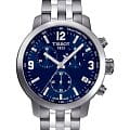 Tissot Tissot PRC 200 Chronograph T055.417.11.047.00 PRC 200 T0554171104700 кварцевые мужские часы  синий циферблат, браслет нержавеющая сталь — вид спереди