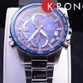 Casio Casio Edifice EQB-900TR-2A кварцевые мужские часы часы, крупный план серый циферблат