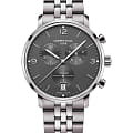 Certina Certina DS Caimano Chronograph C035.417.44.087.00 DS Caimano C0354174408700 кварцевые мужские часы  черный циферблат, браслет титановый — вид спереди